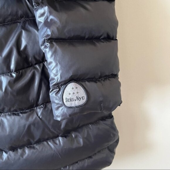 𝅺SOIA & Kyo Reversible Down Puffer Parka Black - Picture 5 of 16
